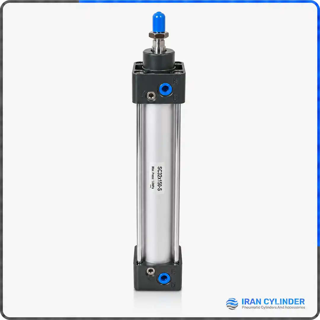 جک پنوماتیک چهارمیل SC32x150-S قطر 32 کورس 150