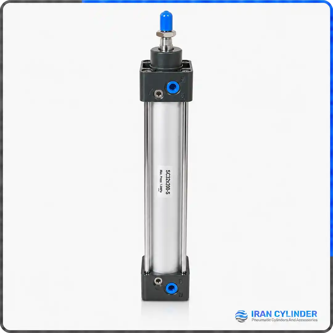 جک پنوماتیک چهارمیل SC32x200-S قطر 32 کورس 200