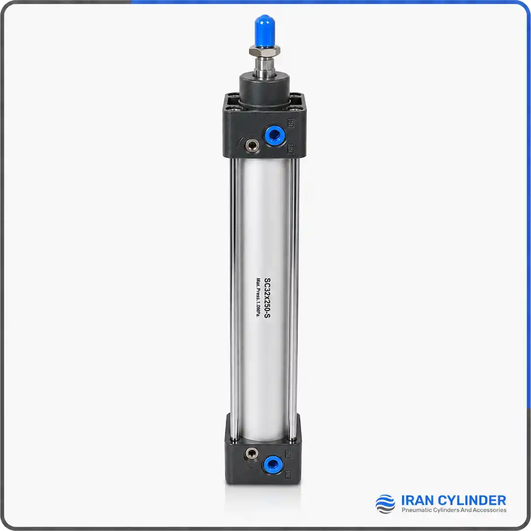 sc32x250-s-pneumatic-cylinder جک پنوماتیک چهارمیل SC32x250-S قطر 32 کورس 250