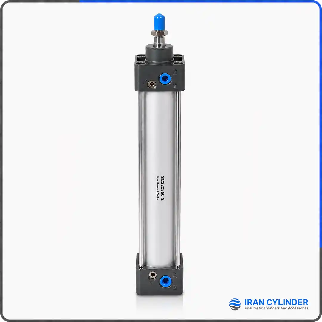 جک پنوماتیک چهارمیل SC32x350-S قطر 32 کورس 350