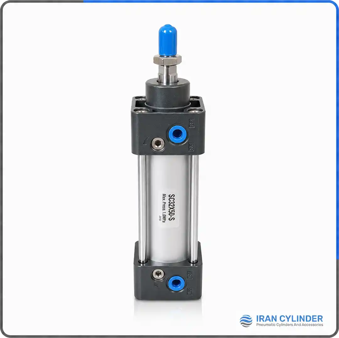 sc32x50-s-pneumatic-cylinder جک پنوماتیک چهارمیل SC32x50-S قطر 32 کورس 50