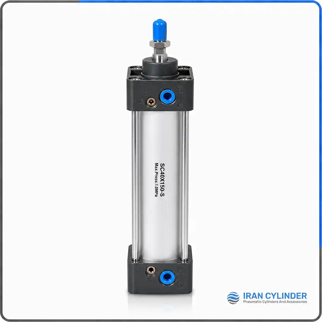 sc40x150-s-pneumatic-cylinder جک پنوماتیک چهارمیل SC40x150-S قطر 40 کورس 150