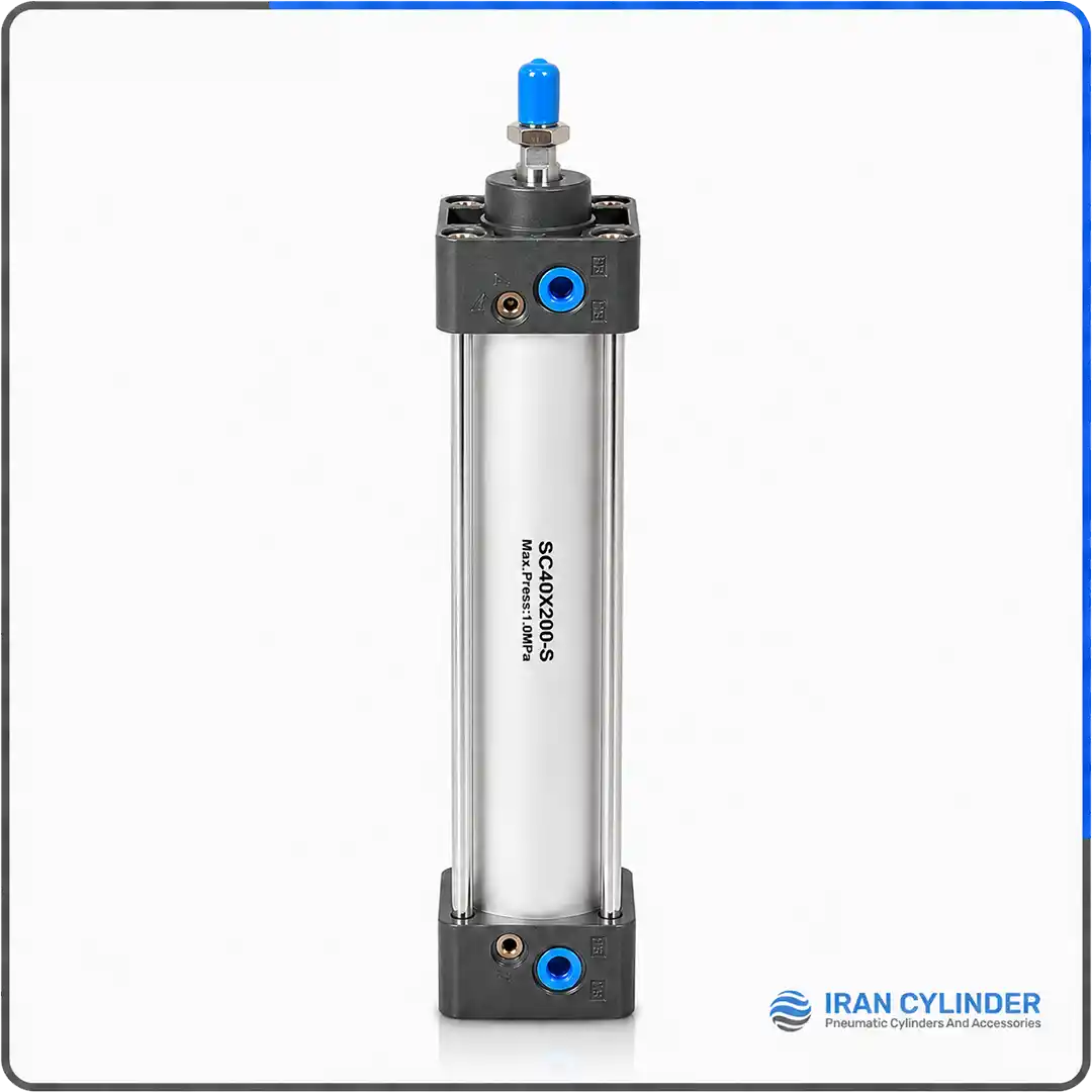 جک پنوماتیک چهارمیل SC40x200-S قطر 40 کورس 200