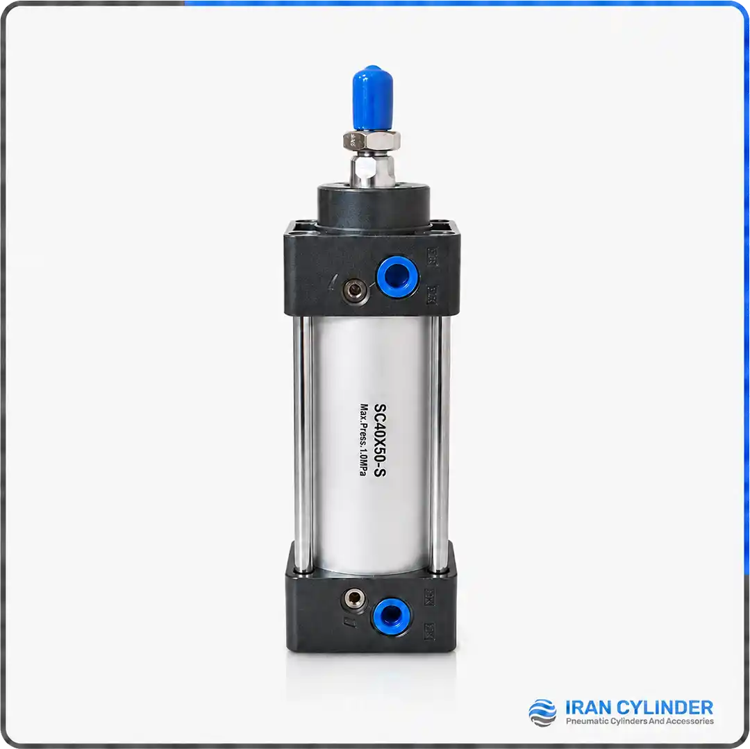 sc40x50-s-pneumatic-cylinder جک پنوماتیک چهارمیل SC40x50-S قطر 40 کورس 50