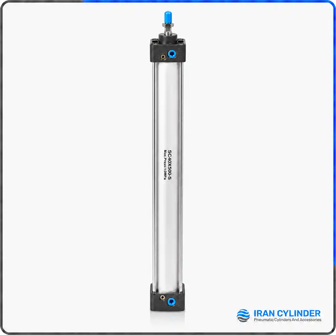 sc40x500-s-pneumatic-cylinder جک پنوماتیک چهارمیل SC40x500-S قطر 40 کورس 500