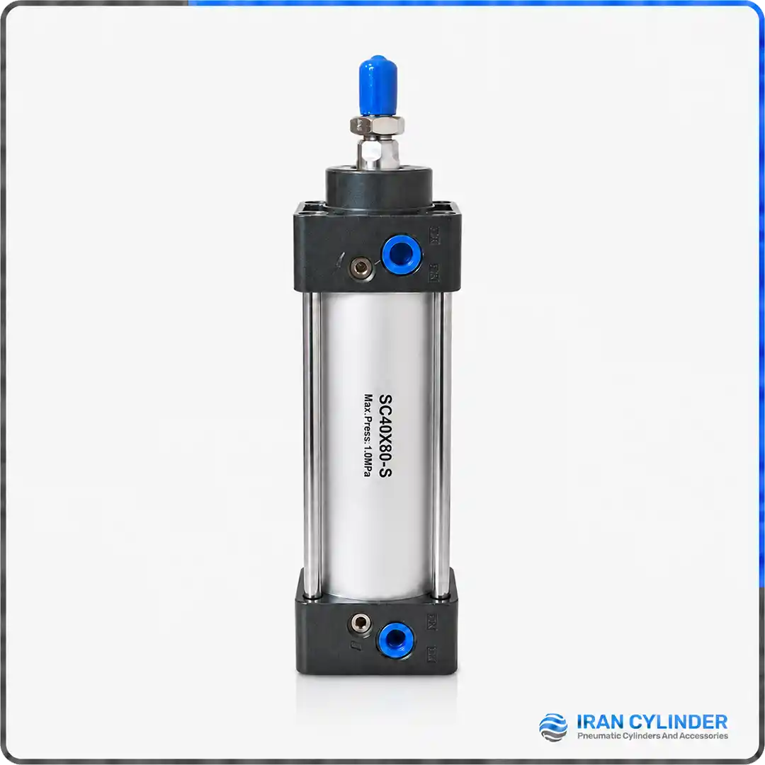 sc40x80-s-pneumatic-cylinder جک پنوماتیک چهارمیل SC40x80-S قطر 40 کورس 80