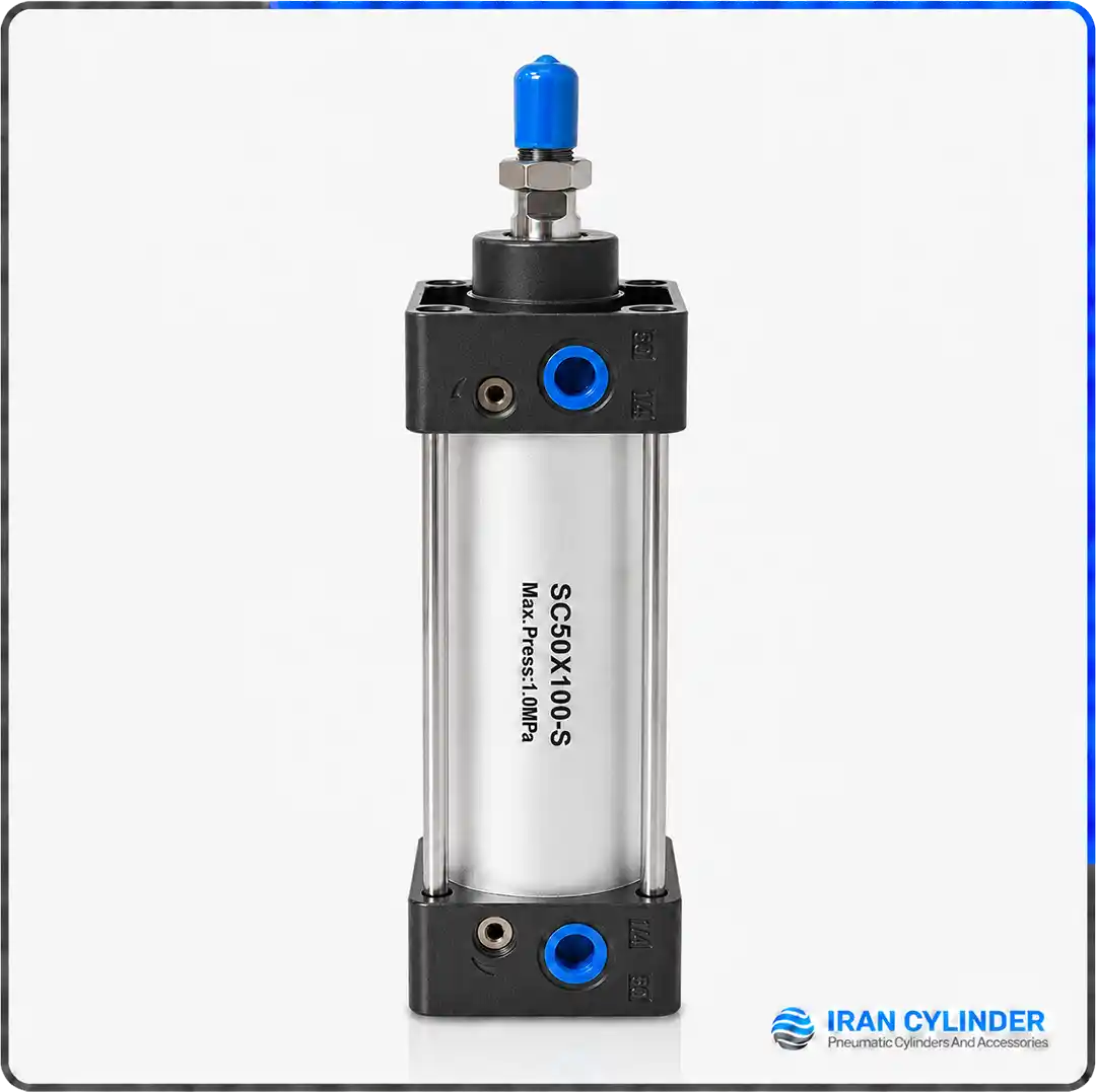 جک پنوماتیک چهارمیل SC50x100-S قطر 50 کورس 100