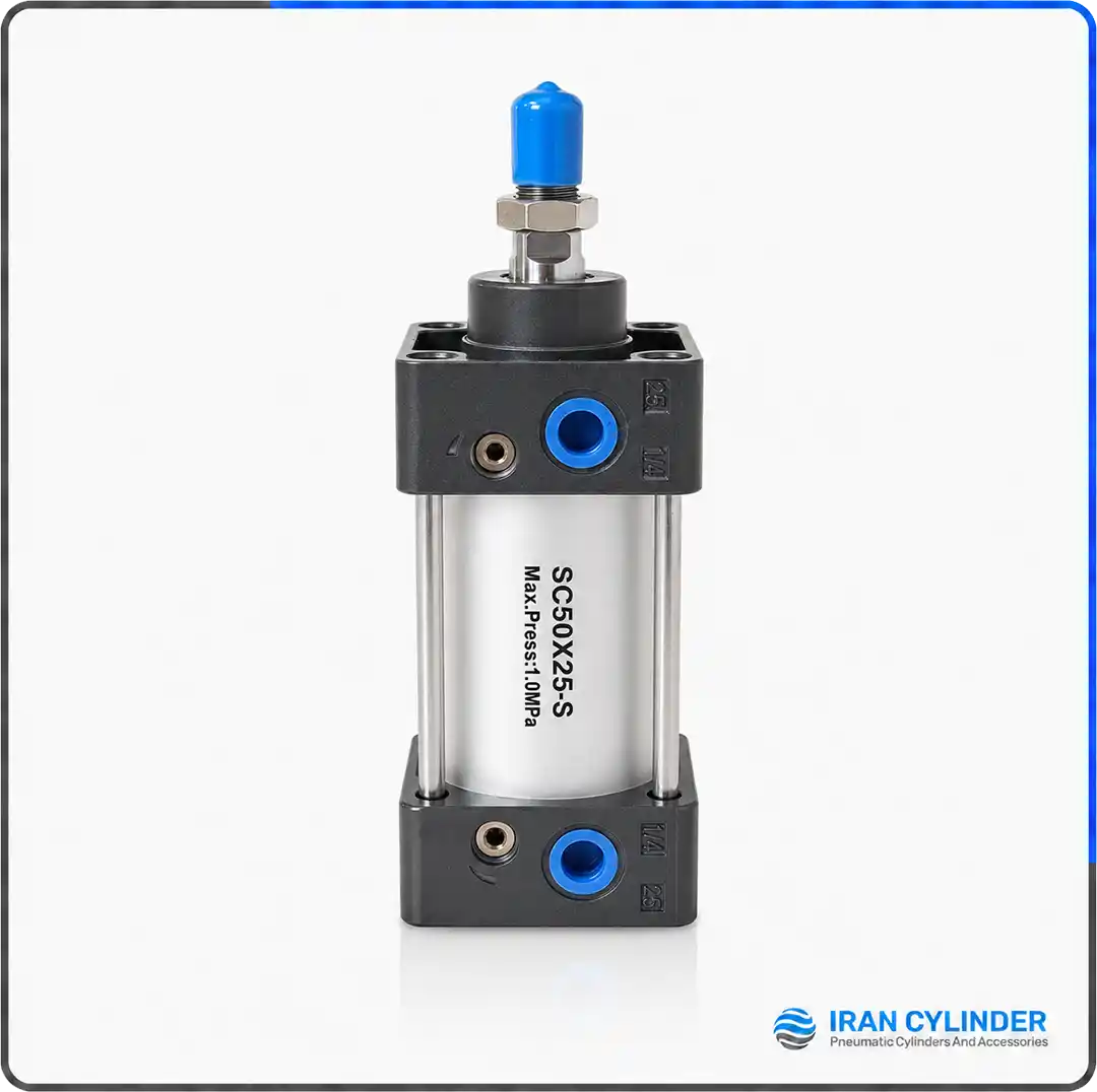 جک پنوماتیک چهارمیل SC50x25-S قطر 50 کورس 25