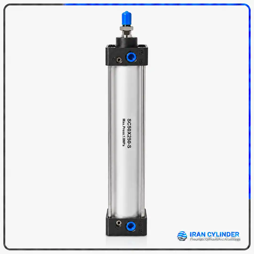 جک پنوماتیک چهارمیل مگنتدار SC50x250-S با قطر ۵۰ و کورس ۲۵۰ میلیمتر