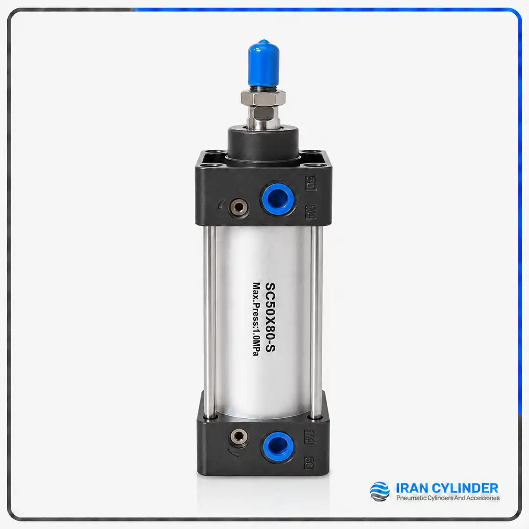 جک پنوماتیک چهارمیل مگنتدار SC50x80-S با قطر ۵۰ و کورس ۸۰ میلیمتر