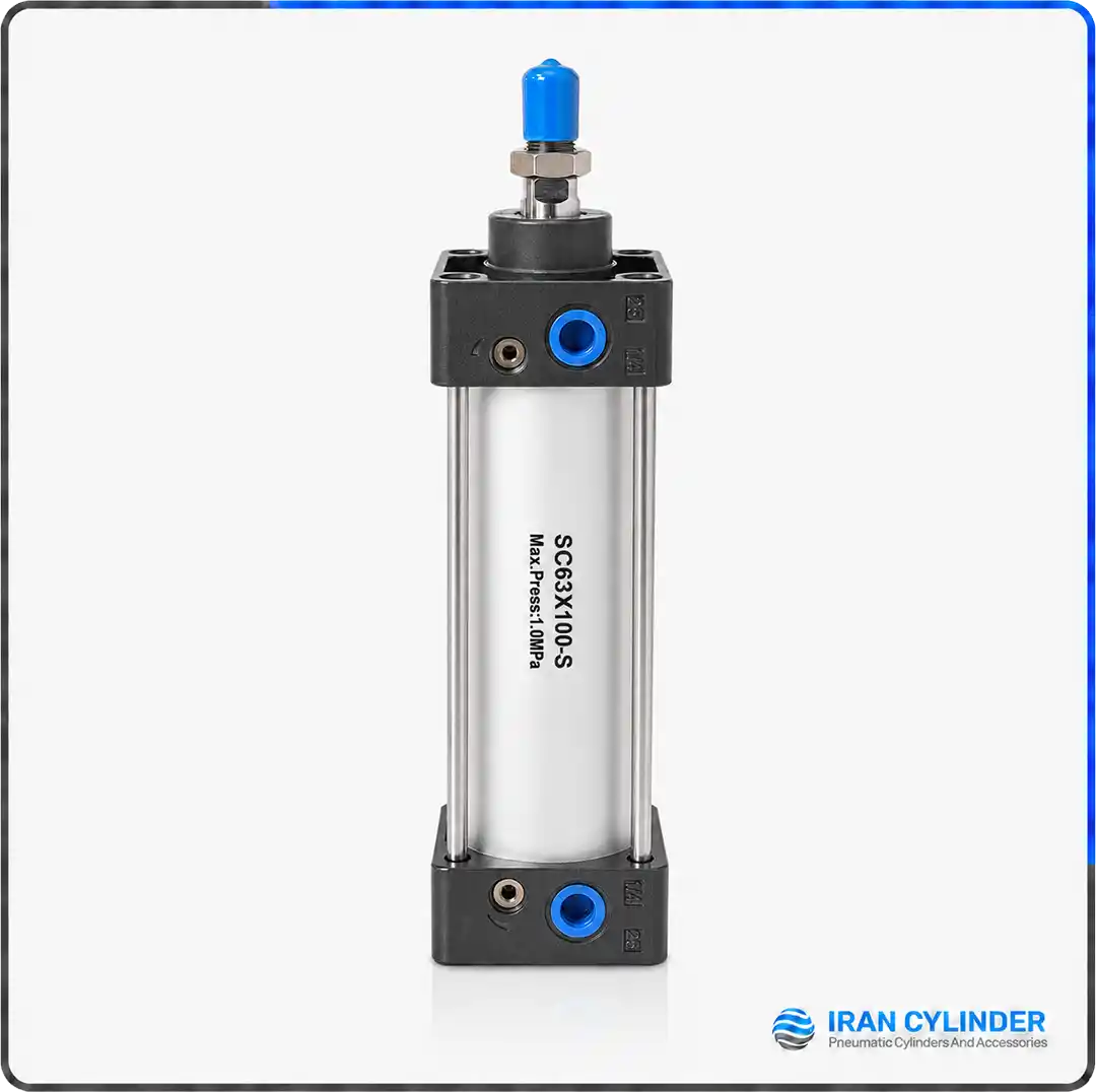 sc63x100-s-pneumatic-cylinder جک پنوماتیک چهارمیل SC63x100-S