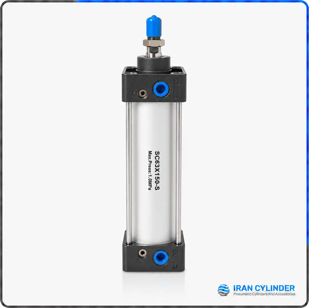 sc63x150-s-pneumatic-cylinder جک پنوماتیک چهارمیل SC63x150-S