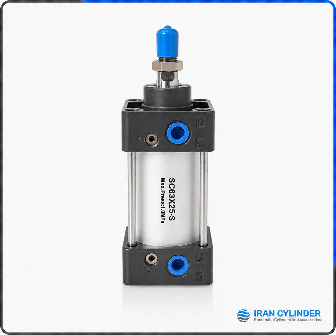 sc63x25-s-pneumatic-cylinder جک پنوماتیک چهارمیل SC63x25-S
