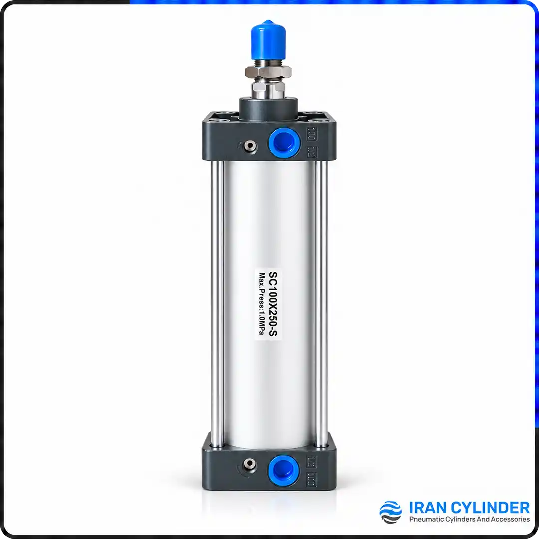 sc100x250-s-pneumatic-cylinder جک پنوماتیک چهارمیل SC100x250-S