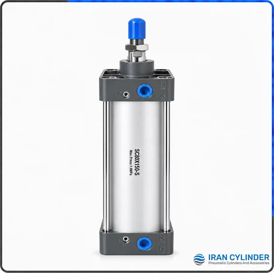 جک پنوماتیک چهارمیل SC80x150-S